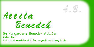 attila benedek business card